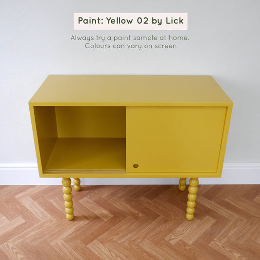 Yellow Cabinet with Bobbin Legs