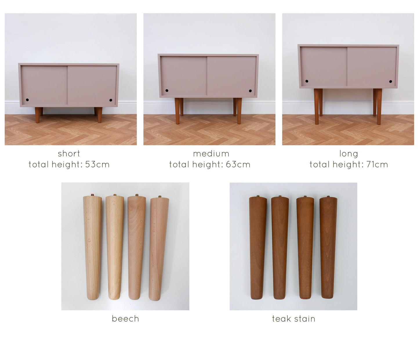 Pink Mid Century Record Cabinet: Handmade Vinyl Storage