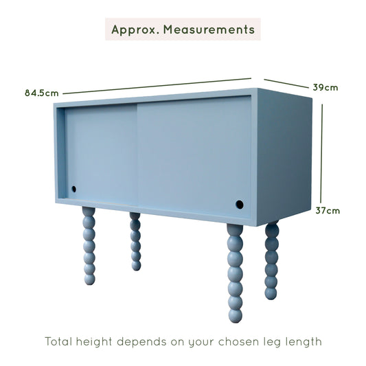 Light Blue Cabinet with Bobbin Legs