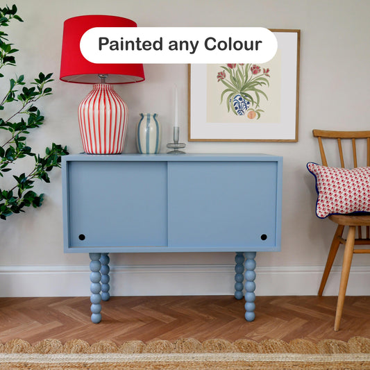Light Blue Cabinet with Bobbin Legs