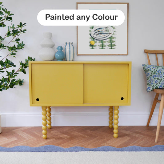 Yellow Cabinet with Bobbin Legs